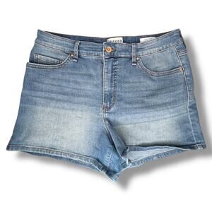 NWOT Frayed Jeans London High Rise Denim Shorts Size 12